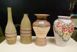 A group of 4 contemporary vases: (4).