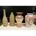 A group of 4 contemporary vases: (4).