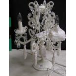 Three arm chandelier table lamp: new and unused. Height 55cm
