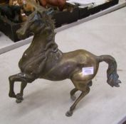 A Very Large brass stallion: 40cm Tall