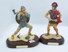 Two Holland Studios limited edition figures: Viking & Roman Centurion, both on wooden plinths (2).