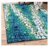 A brand new 'Unique Loom' branded rug: Metropolis Collection L/Green 243cm x 305cm.
