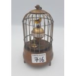 Brass Bird Cage Clock: