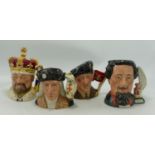 Royal Doulton Small Character Jugs: Viscount Monty D6850, King Edward VII D6923, Charles Dickens