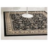 A brand new 'Unique Loom' branded rug: Kashan Collection Black 242cm x 242cm.