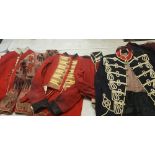 A group of military tunics/jackets: together with a vintage Indian shirt with elephant detail (6).