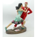 Peggy Davies Rhythm & Romance Figure Group: limited edition over painted by vendor