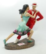 Peggy Davies Rhythm & Romance Figure Group: limited edition over painted by vendor