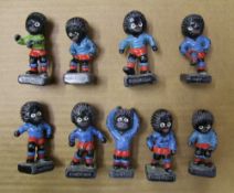 A group of 9 Robertson's Golden Shred football theme resin advertising figures: play worn (9).