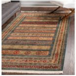 A brand new 'Unique Loom' branded rug: Kashkuli Gabbeh Collection D/blue 215cm x 305cm.