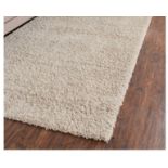 A brand new 'Unique Loom' branded rug: Zermatt Shag Collection Beige 305cm x 395cm.