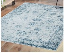 A brand new 'Unique Loom' branded rug: Sofia Collection L/blue 240cm x 335cm.