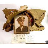 WWII Royal Army medical corps uniform: Including lightweight jacket, Khaki short jacket, hats etc.