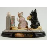 Beswick Ware Beatrix Potter Tableau figure: Duchess and Ribby, limited edition on wooden plinth