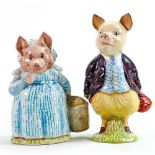 Beswick Beatrix Potter BP2 figures Pigling Bland & Aunt Pettitoes (2)