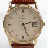 9ct gold OMEGA gents pocket watch 1430 quartz model: Fully hallmarked, not working may just needs
