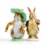 Beswick Beatrix Potter BP2 figures Benjamin Bunny & Mr Benjamin Bunny (2):