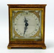 Oak cased Elliot miniature Bracket clock retailed by Piddocks & sons: