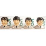 Peggy Davies set of 4 Beatle character jugs: 50th anniversary