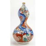 Large Japanese double Gourd Imari vase: Height 44cm