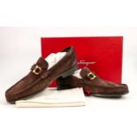 Boxed Salvatore Ferragamo Grandioso slip-on loafers: Size US 9, fits UK 7.5, very lightly used.