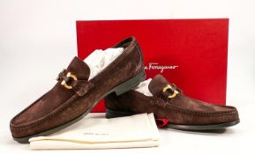 Boxed Salvatore Ferragamo Grandioso slip-on loafers: Size US 9, fits UK 7.5, very lightly used.