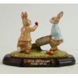 Beswick Beatrix Potter tableau figure: Peter and Benjamin Picking Apples, limited edition on
