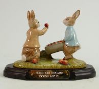 Beswick Beatrix Potter tableau figure: Peter and Benjamin Picking Apples, limited edition on