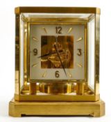 Jaeger le Coultre ATMOS VI brass clock with carry case and instructions: Assumed to be working,