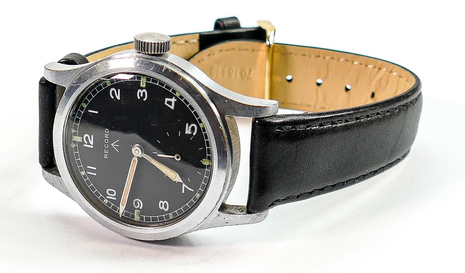 A World War Two period military wristwatch by Record: One of the 'Dirty Dozen' famous WWII period - Image 3 of 3