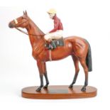 Beswick Connoisseur model of horse & jockey Red Rum with Brian Fletcher up: 2511 on wood plinth.