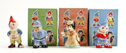 A collection of four Wade figures from the Noddy series: Three have their original boxes. Noddy
