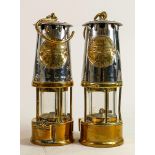 Two Eccles Type 6 Miners Safety Lamps (2):