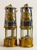 Two Eccles Type 6 Miners Safety Lamps (2):
