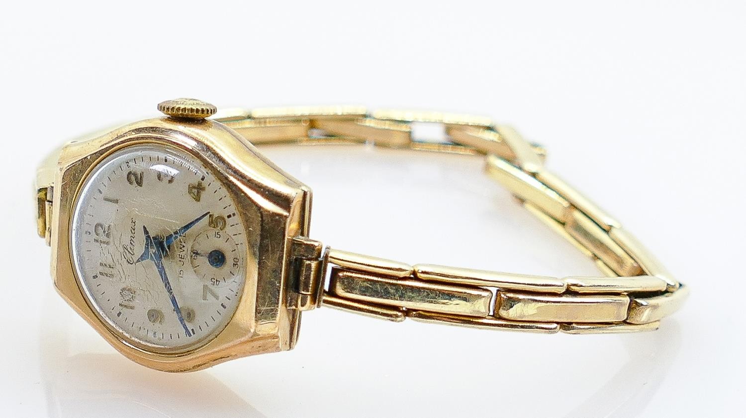 9ct gold hallmarked ladies wrist watch (not working), together with 9ct gold bracelet with metal - Image 3 of 3