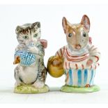 Beswick Beatrix Potter BP2 figures Mr Tittlemouse & Miss Moppet (2)