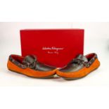 Boxed Salvatore Ferragamo Mango 4 slip-on loafers: size UK 7.5, very lightly used.