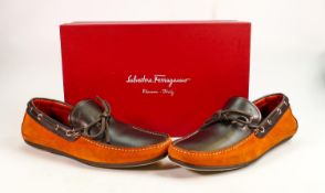 Boxed Salvatore Ferragamo Mango 4 slip-on loafers: size UK 7.5, very lightly used.