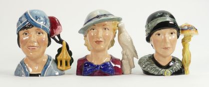 Kevin Francis limited edition character busts: Young Peggy Davies, Clarice Cliff & Susie Cooper (3)