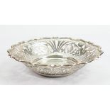 Silver pierced basket, hallmarked for London 1899, 221g: