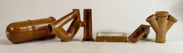 A collection of 19th century Doulton Salt Glaze stoneware miniature underground pipes, Salesman's