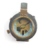 A small vintage brass compass by F.Darton & Co London: In original leather case.