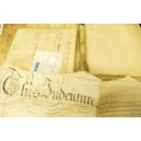 A collection of various Victoria indentures and deeds: On vellum, dating from 1838, approx. 61.