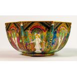 Wedgwood Fairyland Lustre octagonal bowl: Z5918, decorated in the "Geisha" and "Running Figures"