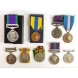 A group of later British medals including: Northern Ireland Medal GSM 1062 24026300 PTE R Johnson