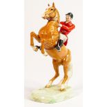 Beswick rare Huntsman on rearing Palomino horse 868: h.24cm.