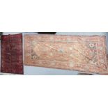 Two oriental rugs: Measuring 258cm x 137cm & 188cm x 96cm