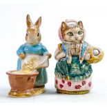 Beswick Beatrix Potter BP2 Figures Cecily Parsley & Cousin Ribby (2):