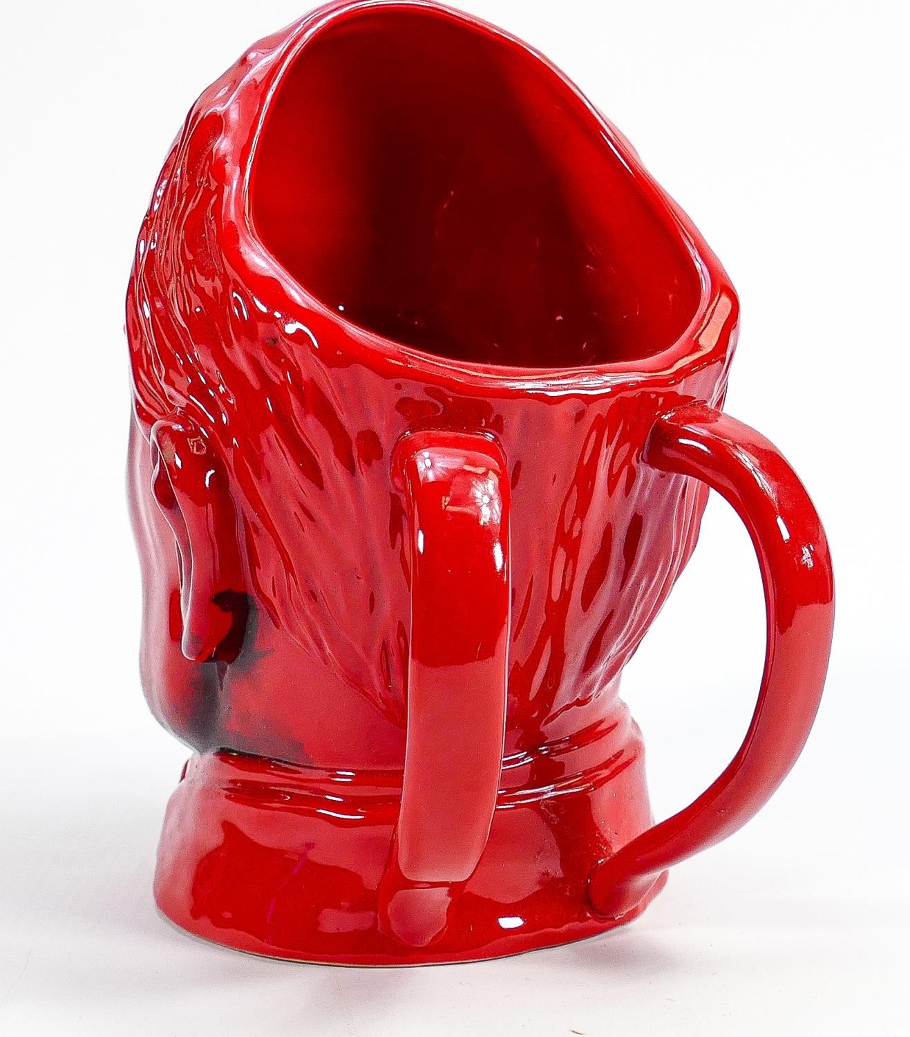 Kevin Francis Peggy Davies Winston Churchill loving cup: Flambe ruby fusion colourway. Limited - Image 3 of 3