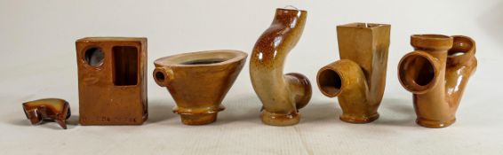 A collection of 19th century Doulton Salt Glaze stoneware miniature underground pipes, salesman's